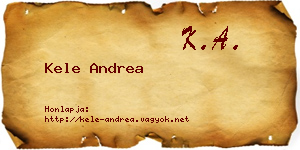 Kele Andrea névjegykártya